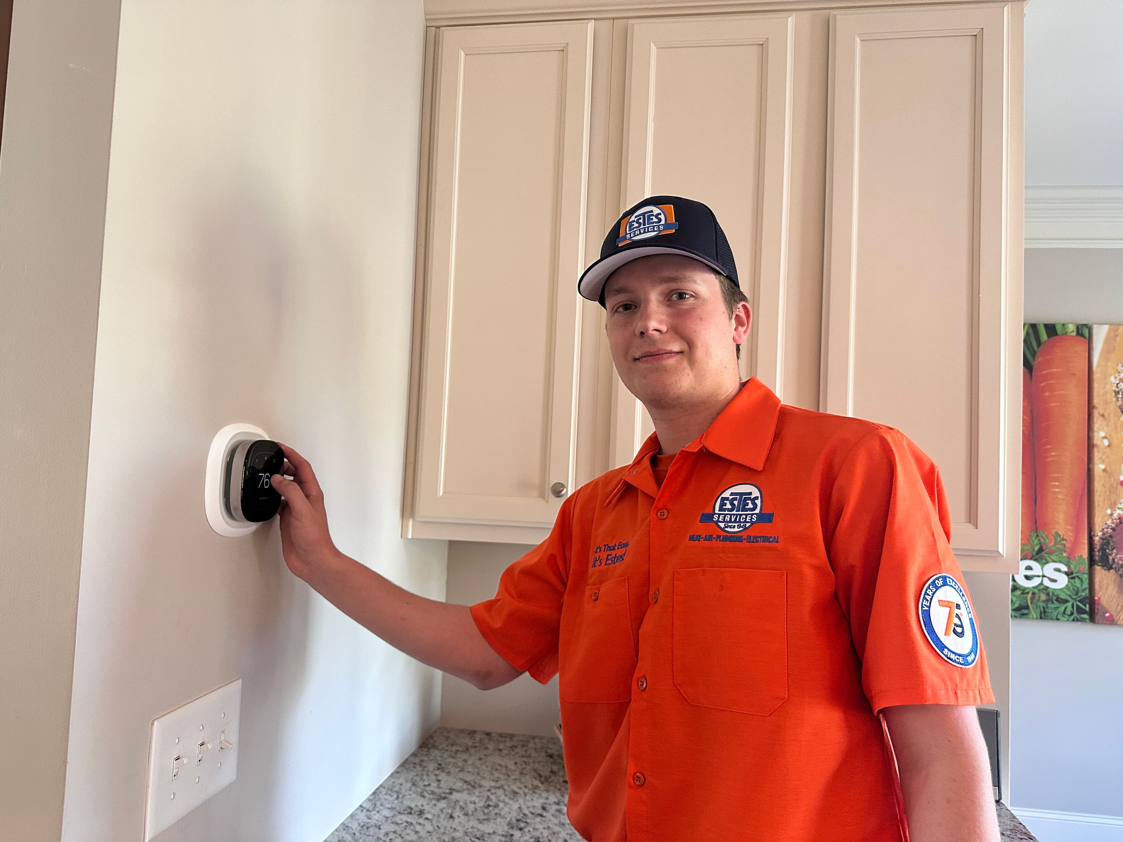 HVAC professional at work