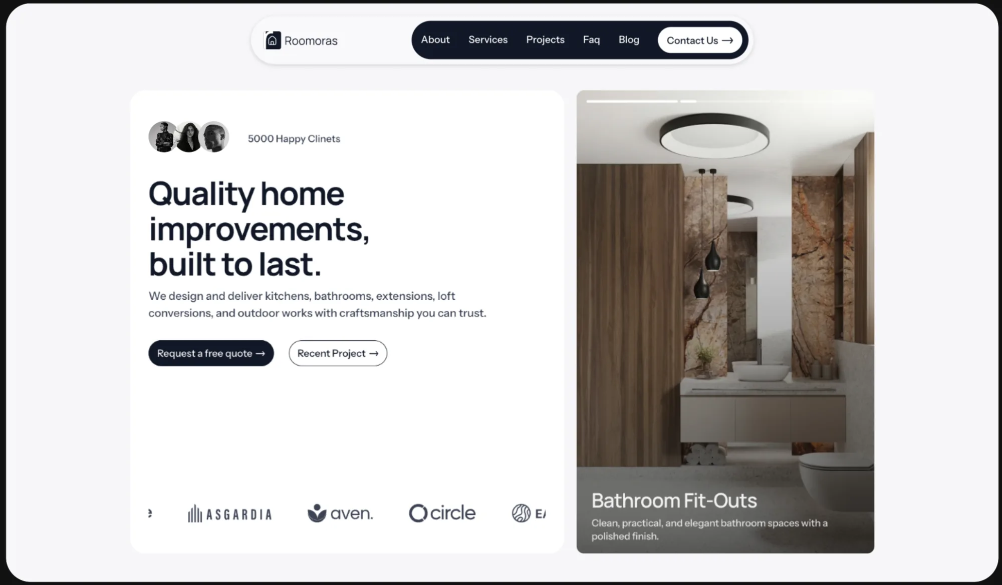 General Contracting website built by Atlas