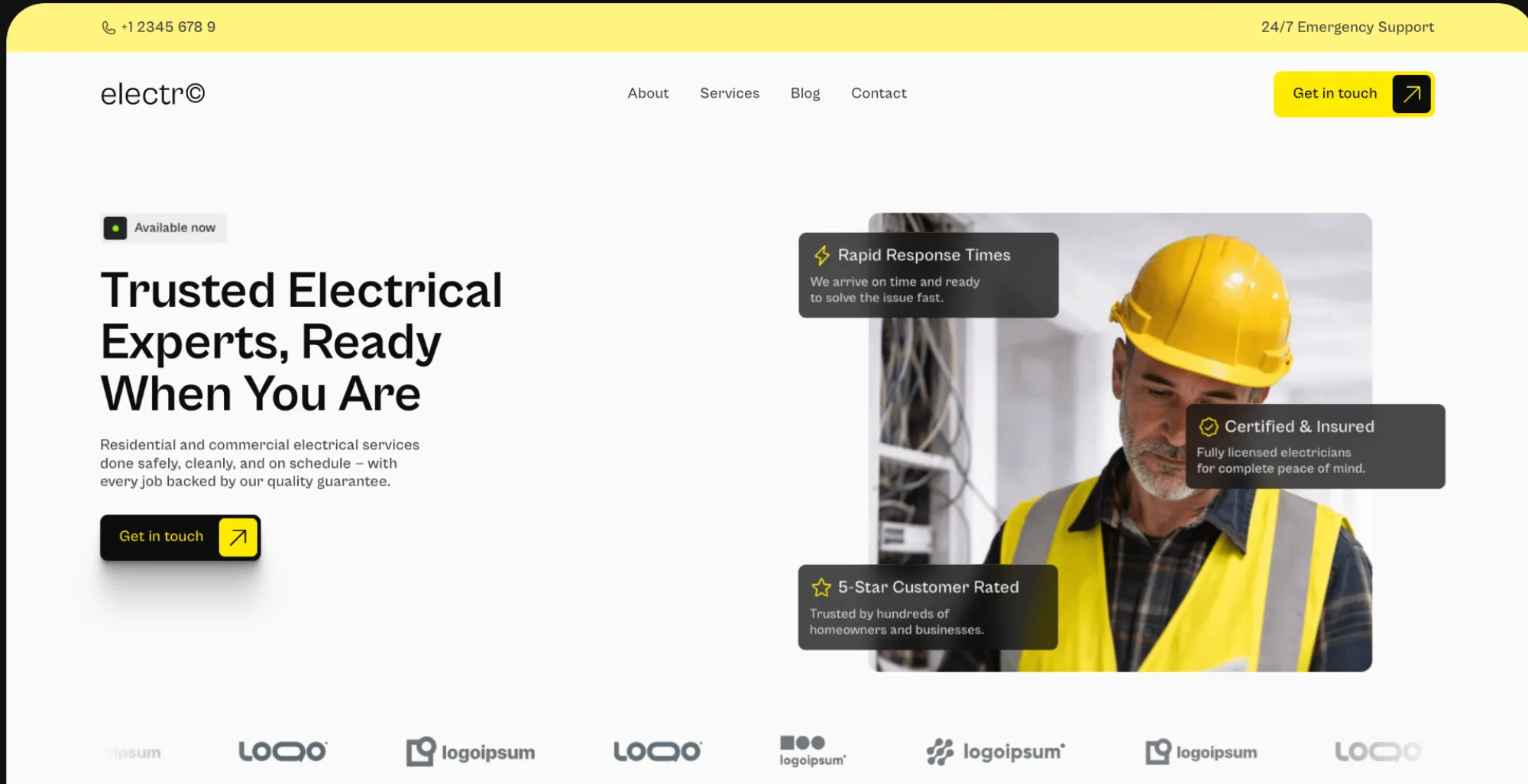 Electrical website built by Atlas