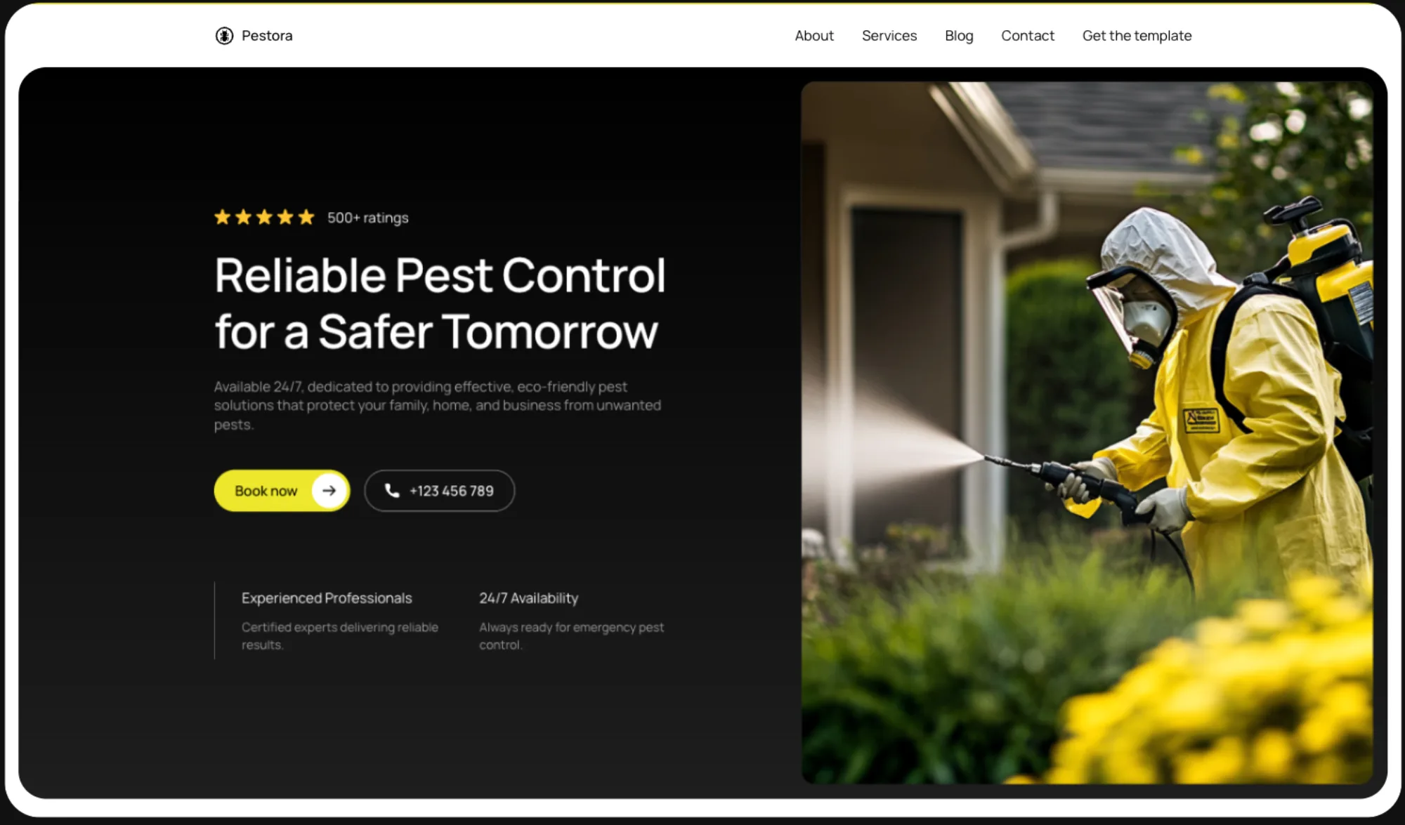Pest Control website built by Atlas